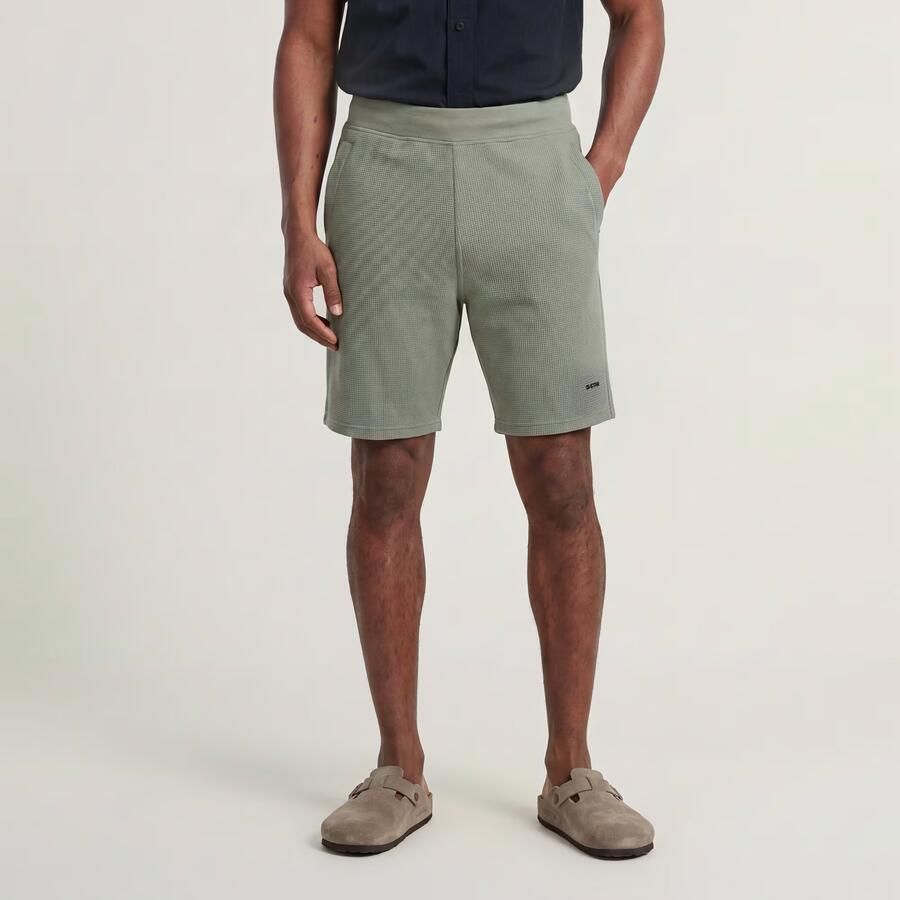 G-Star RAW Structured Jersey Short Groen Heren - Foto 4