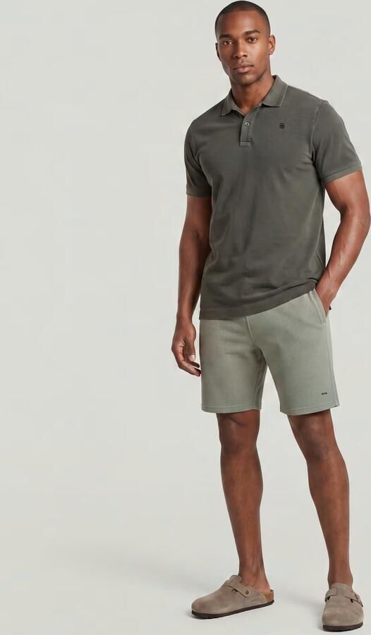 G-Star RAW Structured Jersey Short Groen Heren - Foto 6