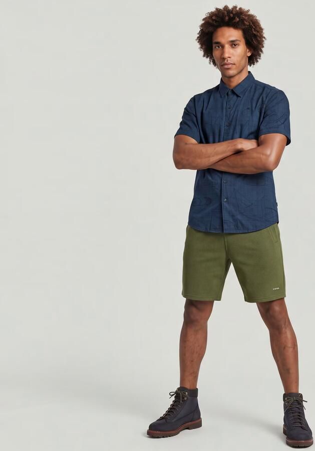 G-STAR RAW Heren Broeken Structured Jersey Short Olijf - Foto 7