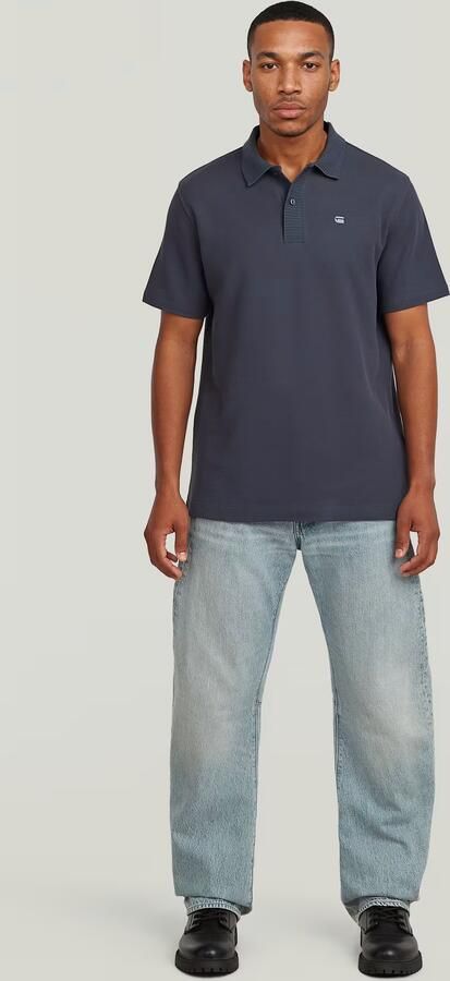 G-Star RAW Structured Polo Donkerblauw Heren