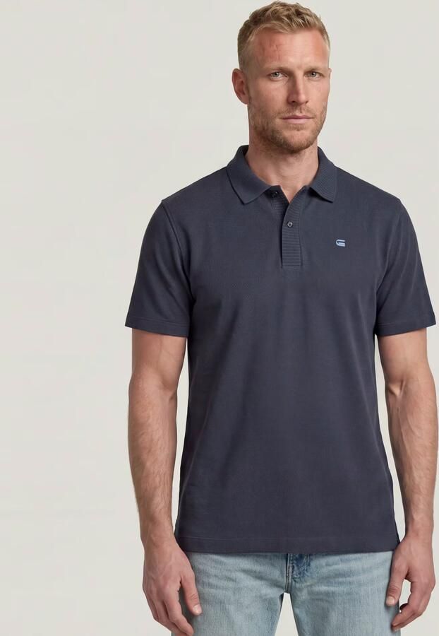 G-Star RAW Structured Polo Donkerblauw Heren - Foto 4