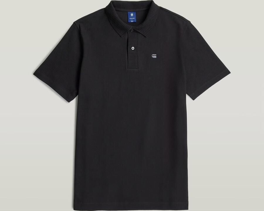G-Star RAW Structured Polo Zwart Heren