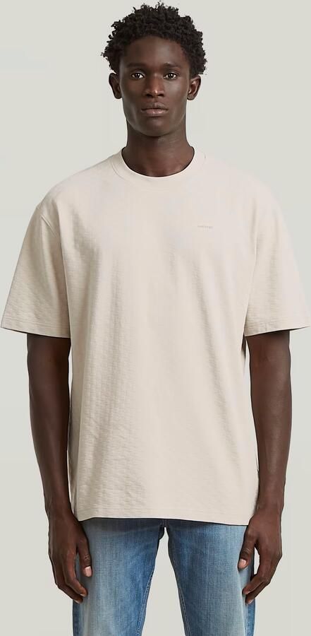 G-STAR RAW Heren Polo's & T-shirts Structured Relaxed Base R T Beige - Foto 8