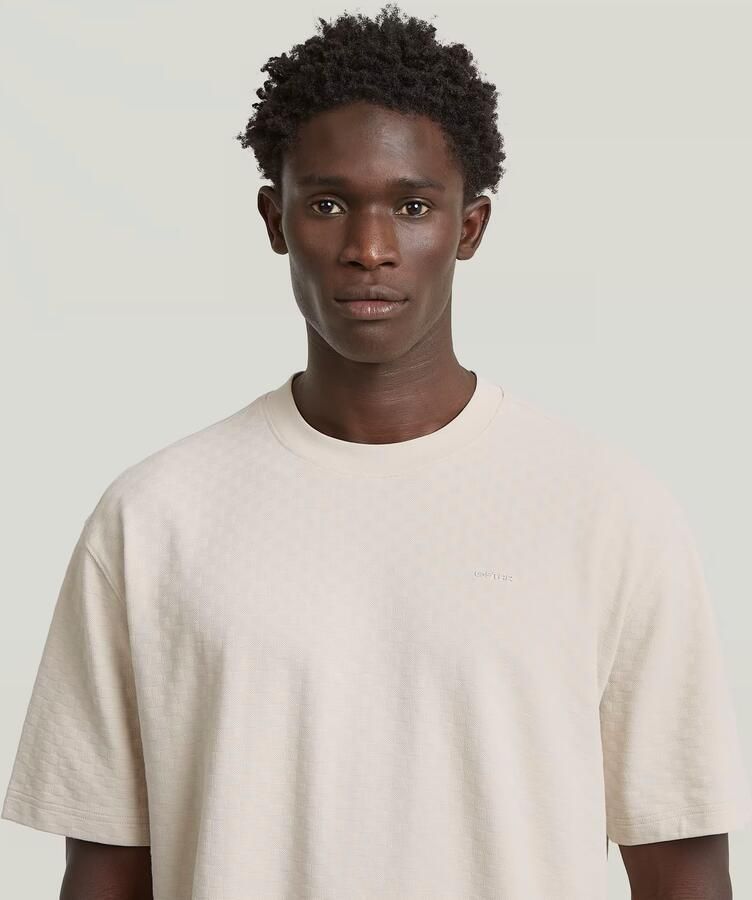 G-STAR RAW Heren Polo's & T-shirts Structured Relaxed Base R T Beige - Foto 9