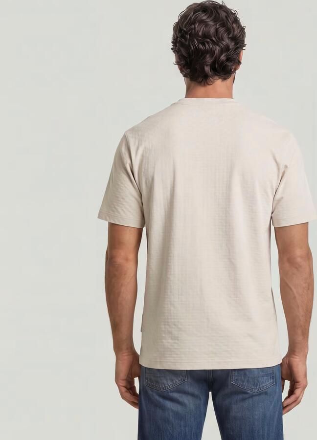 G-STAR RAW Heren Polo's & T-shirts Structured Relaxed Base R T Beige - Foto 11