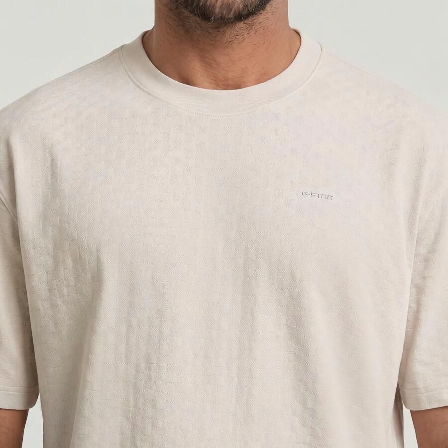 G-STAR RAW Heren Polo's & T-shirts Structured Relaxed Base R T Beige - Foto 9