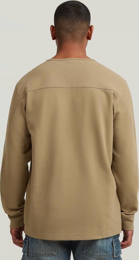 G-Star RAW Structured Tweeter Grandad T-Shirt Beige Heren - Foto 5