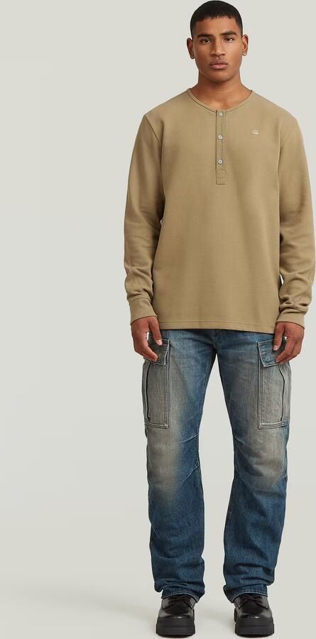 G-Star RAW Structured Tweeter Grandad T-Shirt Beige Heren - Foto 6