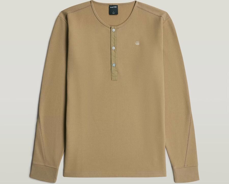 G-Star RAW Structured Tweeter Grandad T-Shirt Beige Heren - Foto 4