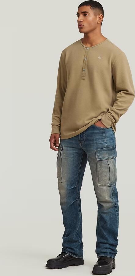 G-Star RAW Structured Tweeter Grandad T-Shirt Beige Heren - Foto 7