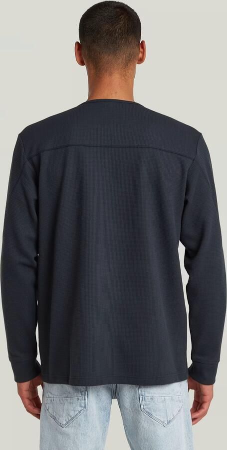 G-Star RAW Structured Tweeter Grandad T-Shirt Donkerblauw Heren - Foto 5