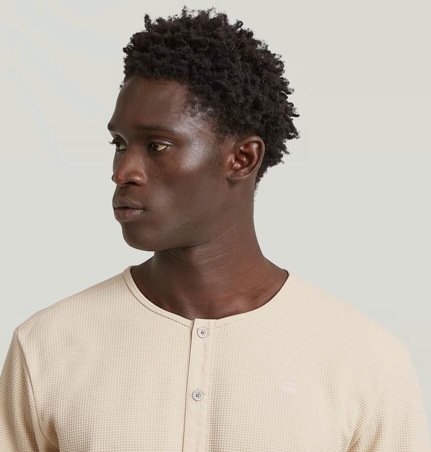 G-Star RAW Structured Tweeter Grandad T-Shirt Wit Heren - Foto 3