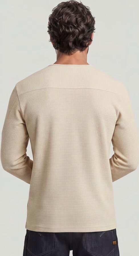 G-Star RAW Structured Tweeter Grandad T-Shirt Wit Heren - Foto 4