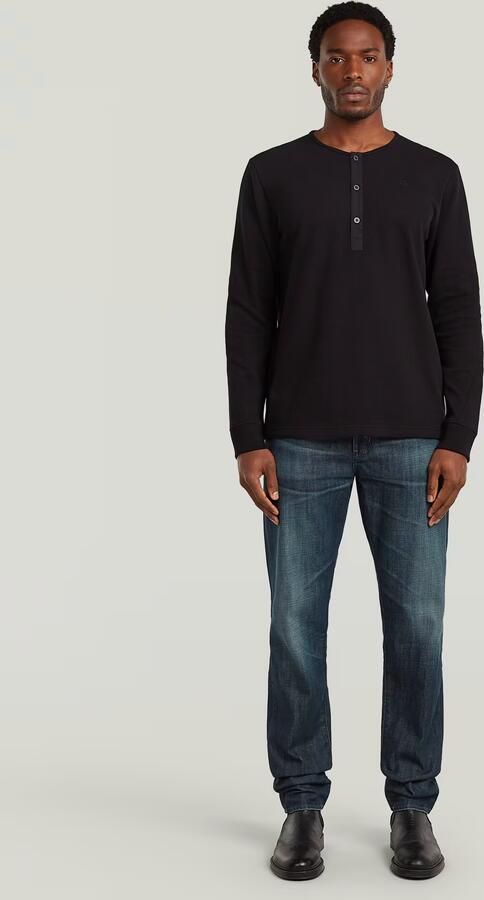 G-Star RAW Structured Tweeter Grandad T-Shirt Zwart Heren - Foto 6