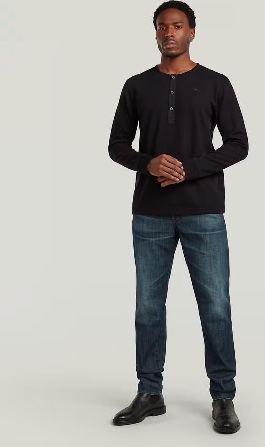 G-Star RAW Structured Tweeter Grandad T-Shirt Zwart Heren - Foto 5