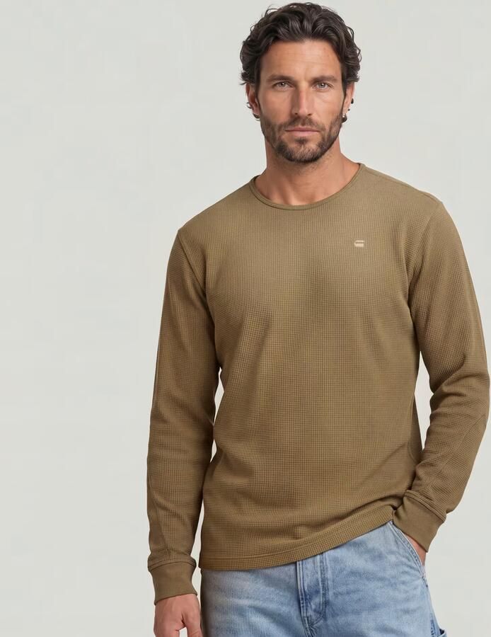G-Star RAW Structured Tweeter Longsleeve T-Shirt Beige Heren - Foto 3