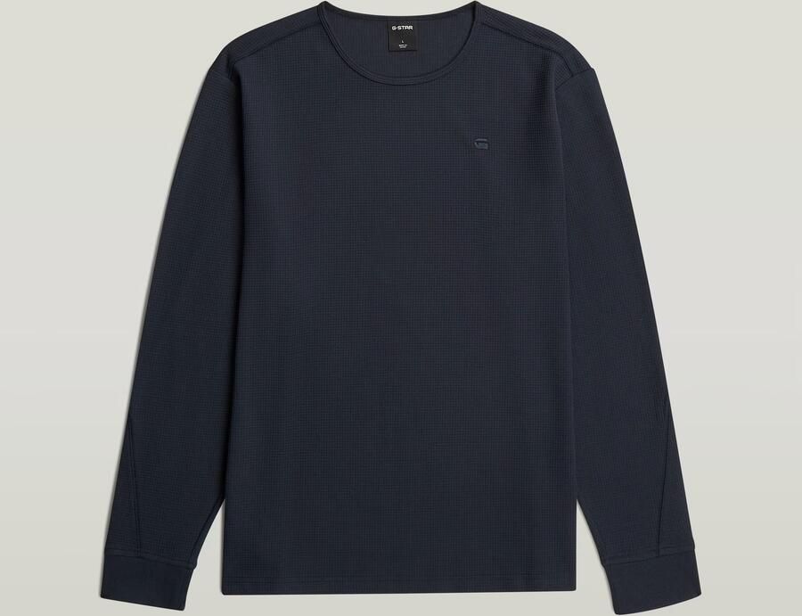 G-Star RAW Structured Tweeter Longsleeve T-Shirt Donkerblauw Heren - Foto 3