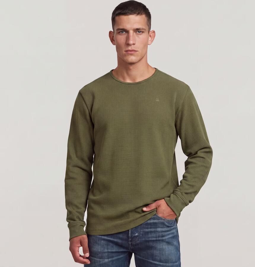 G-Star RAW Structured Tweeter Longsleeve T-Shirt Groen Heren - Foto 3