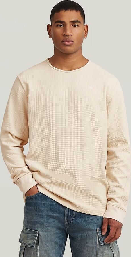 G-Star RAW Structured Tweeter Longsleeve T-Shirt Wit Heren