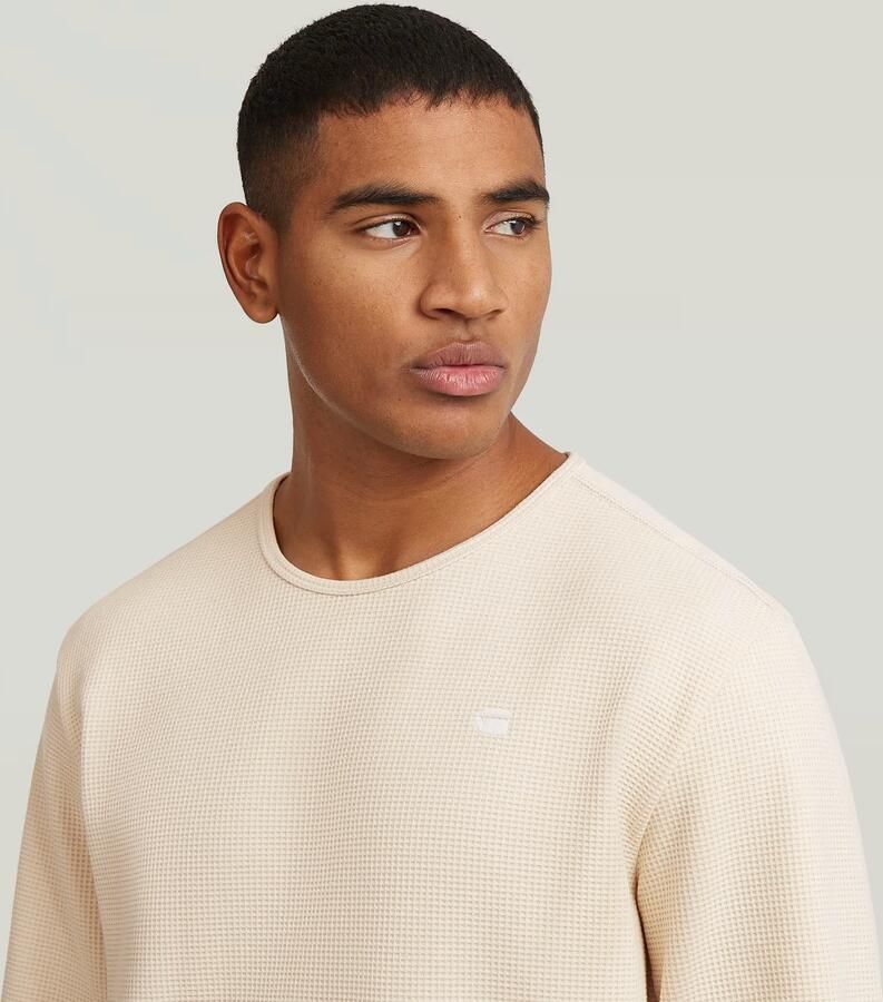 G-Star RAW Structured Tweeter Longsleeve T-Shirt Wit Heren - Foto 3