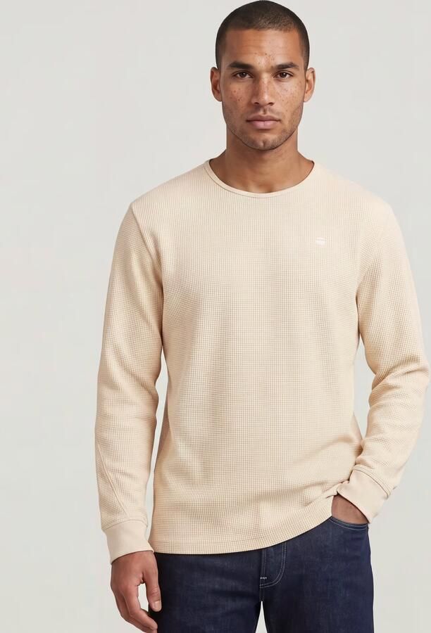 G-Star RAW Structured Tweeter Longsleeve T-Shirt Wit Heren - Foto 3