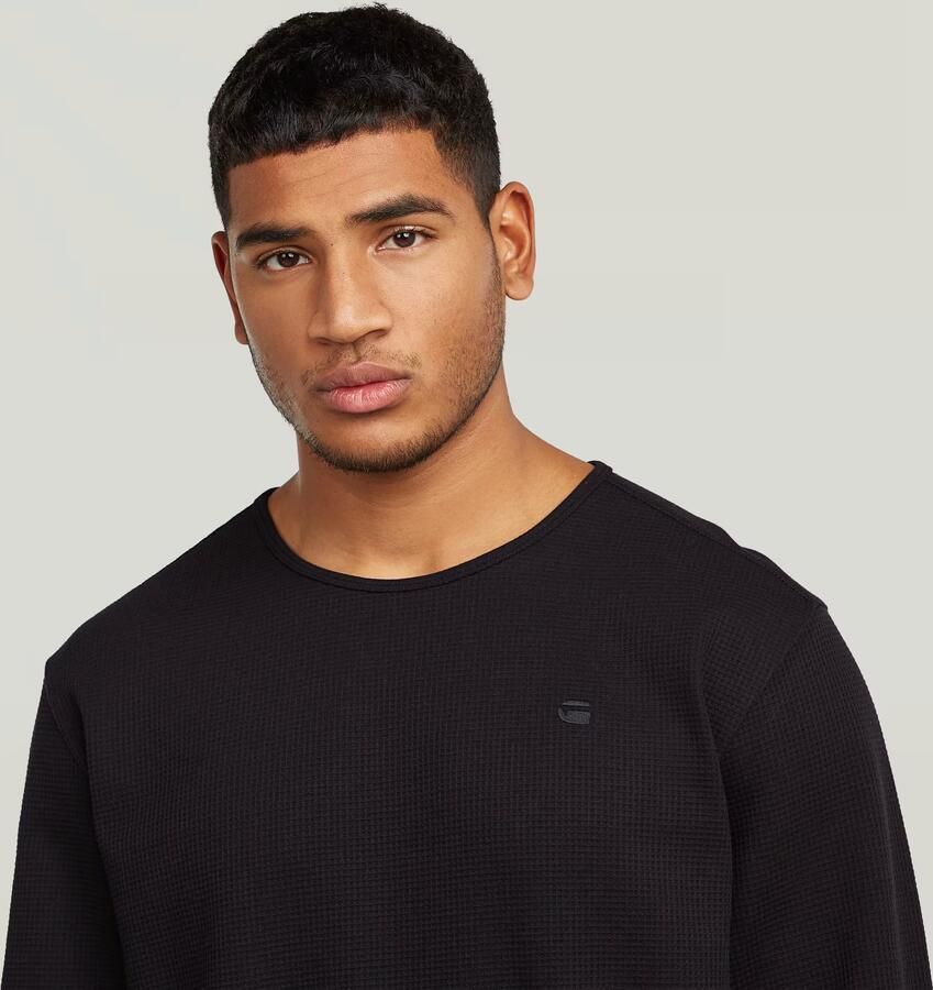 G-Star RAW Structured Tweeter Longsleeve T-Shirt Zwart Heren - Foto 3
