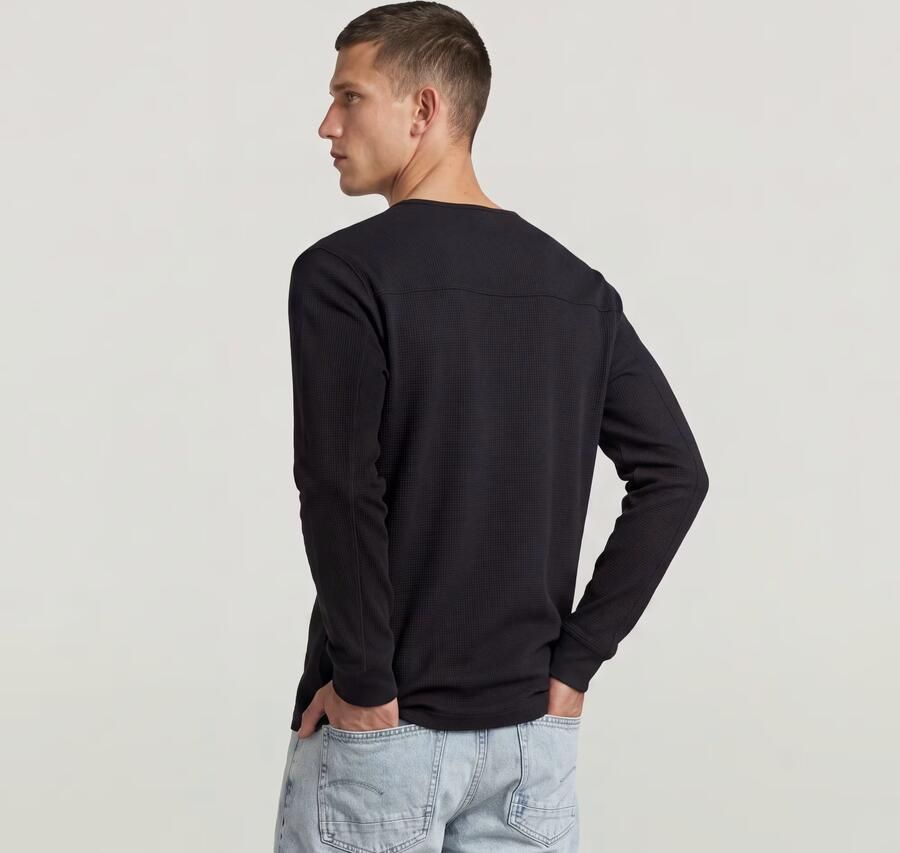 G-Star RAW Structured Tweeter Longsleeve T-Shirt Zwart Heren - Foto 4