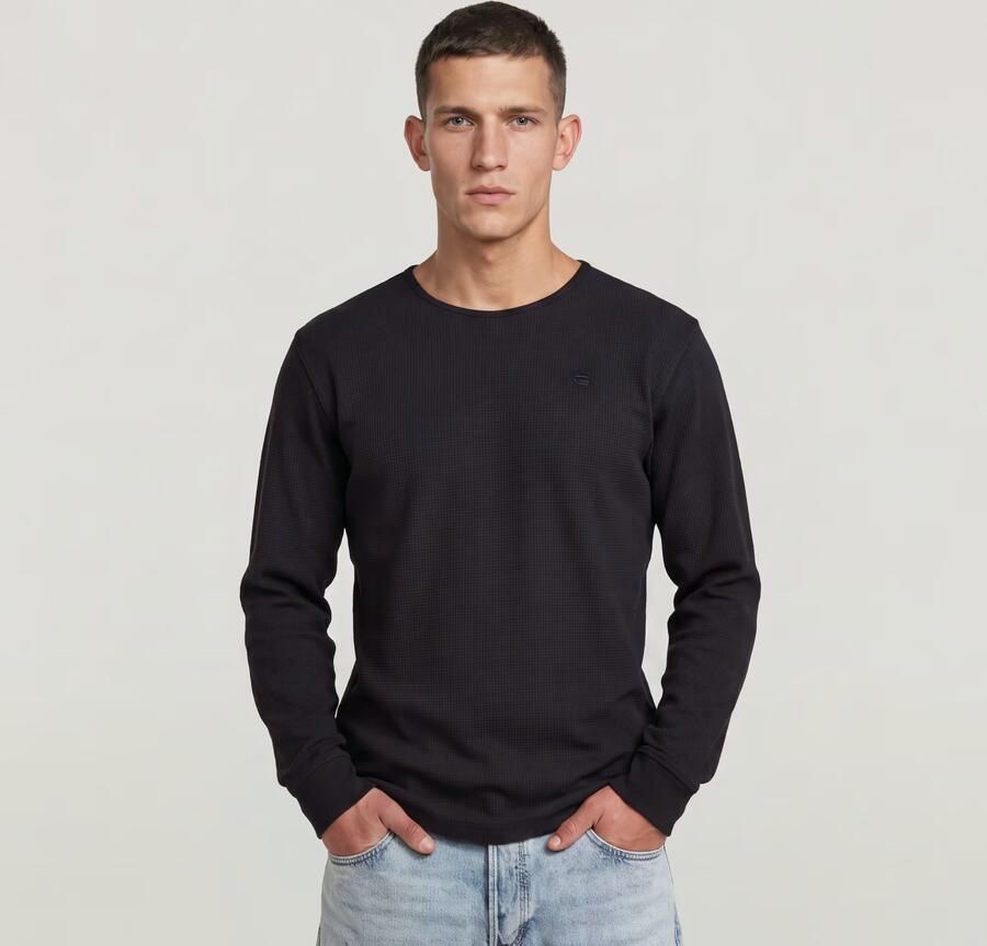 G-Star RAW Structured Tweeter Longsleeve T-Shirt Zwart Heren - Foto 3