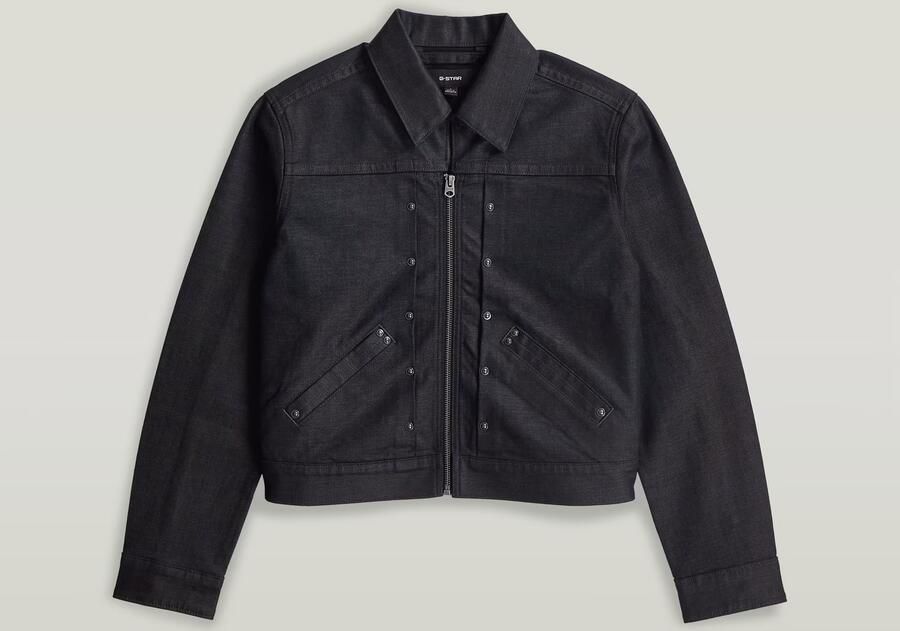 G-Star RAW Stud Shrunken Boxy Jack Donkerblauw Dames