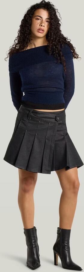 G-Star RAW Stud Wrap Rok Donkerblauw Dames - Foto 6