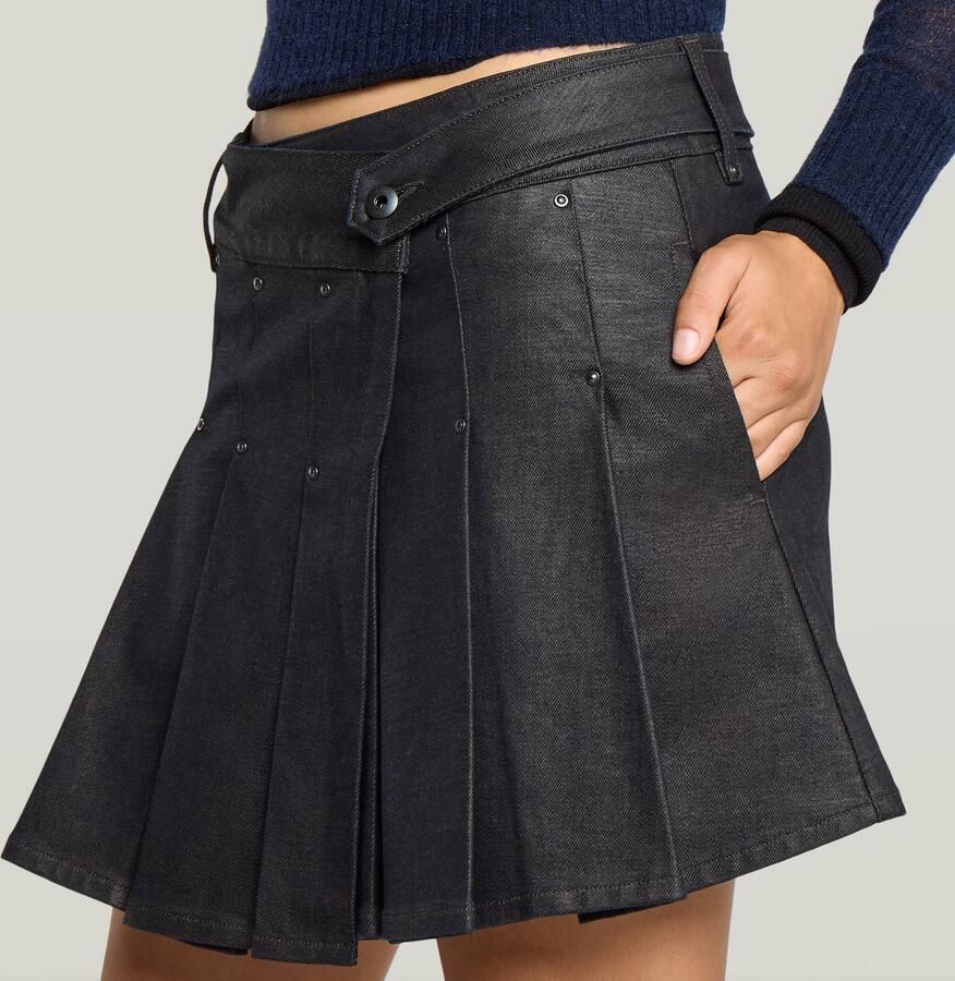 G-Star RAW Stud Wrap Rok Donkerblauw Dames - Foto 2