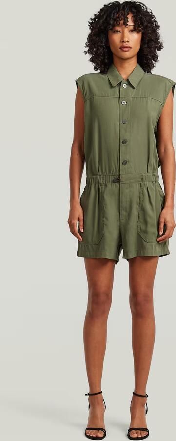 G-Star RAW Summer Playsuit Groen Dames