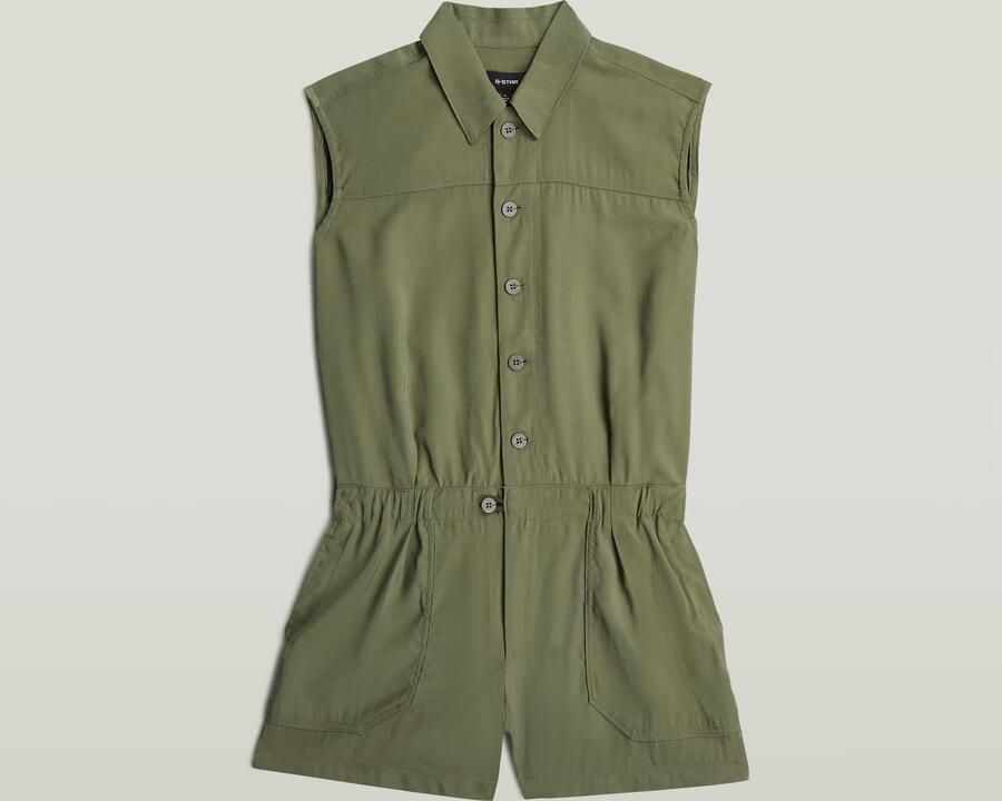 G-Star RAW Summer Playsuit Groen Dames - Foto 5