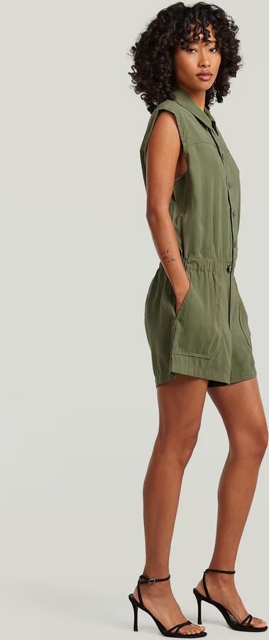 G-Star RAW Summer Playsuit Groen Dames - Foto 7