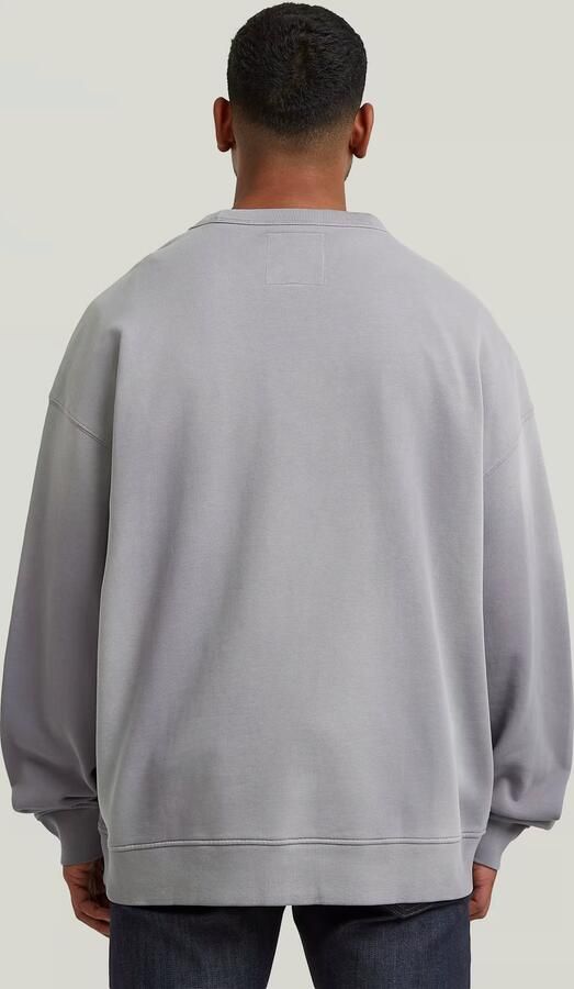 G-Star RAW Sunfaded Applique Loose Sweater Grijs Heren - Foto 6