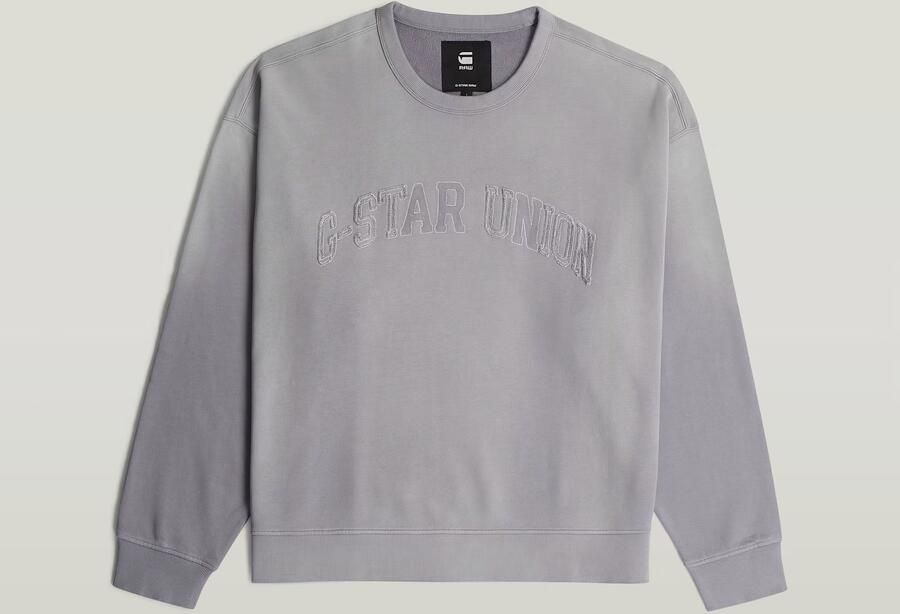 G-Star RAW Sunfaded Applique Loose Sweater Grijs Heren - Foto 4