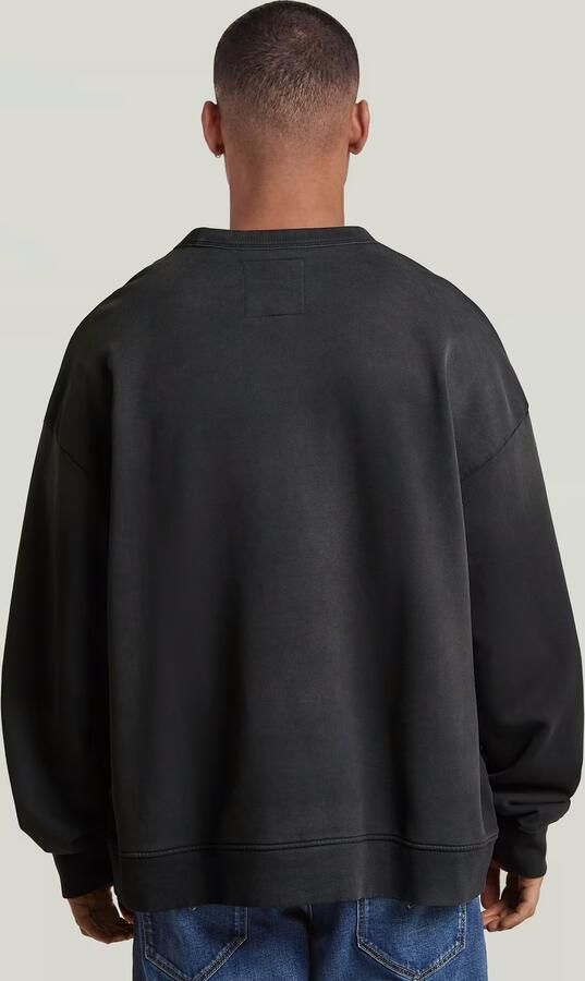 G-Star RAW Sunfaded Applique Loose Sweater Zwart Heren - Foto 5