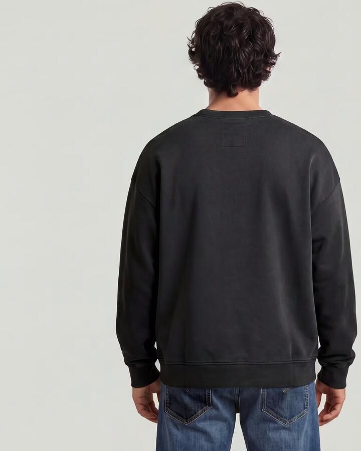 G-Star RAW Sunfaded Applique Loose Sweater Zwart Heren - Foto 5