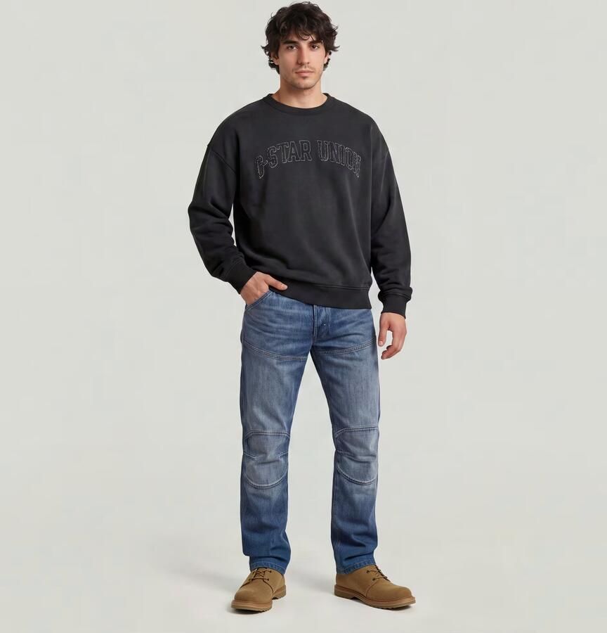 G-Star RAW Sunfaded Applique Loose Sweater Zwart Heren - Foto 3