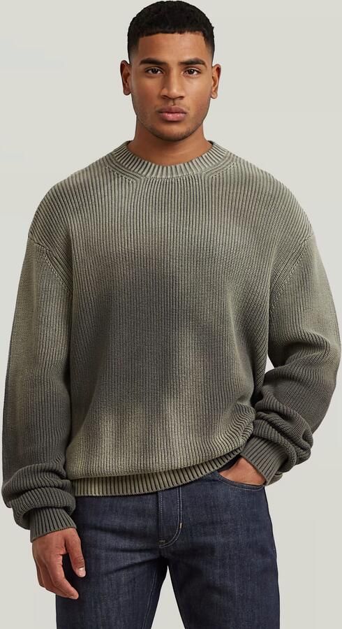 G-Star RAW Sunfaded Loose Gebreide Trui Bruin Heren