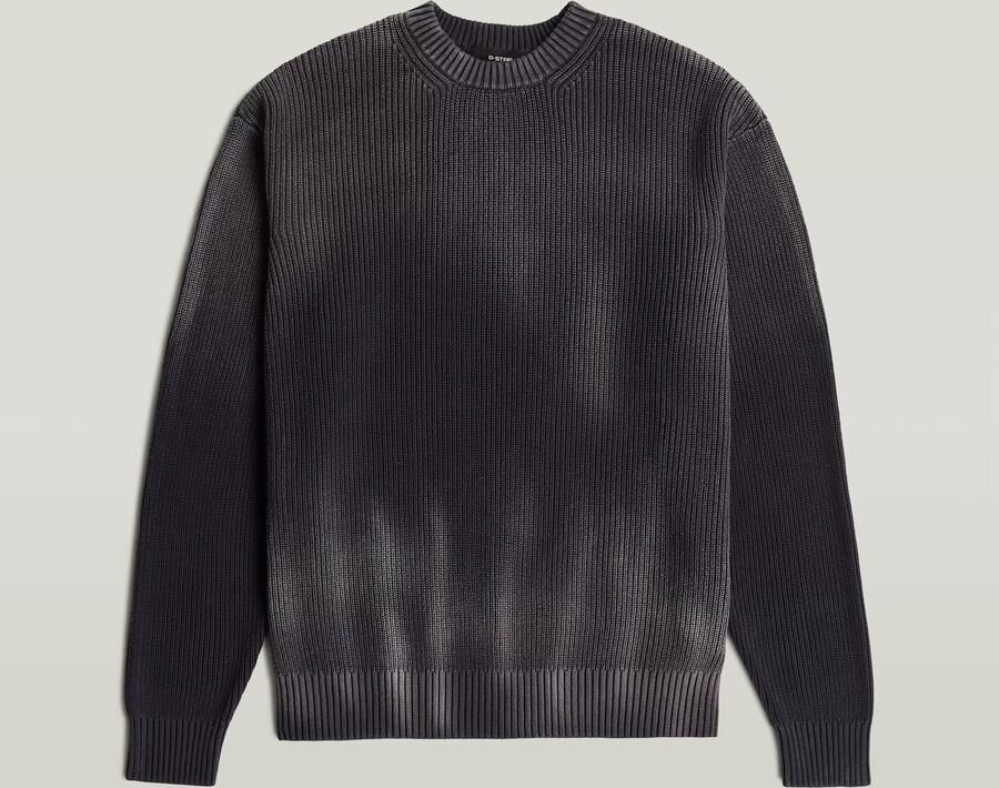 G-Star RAW Sunfaded Loose Gebreide Trui Donkerblauw Heren - Foto 4