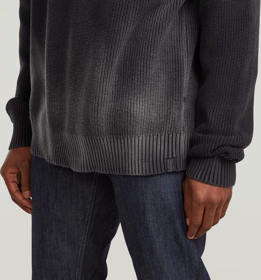 G-Star RAW Sunfaded Loose Gebreide Trui Donkerblauw Heren - Foto 3