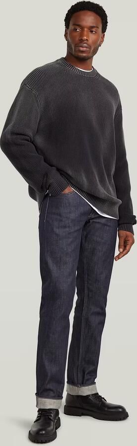 G-Star RAW Sunfaded Loose Gebreide Trui Donkerblauw Heren - Foto 6
