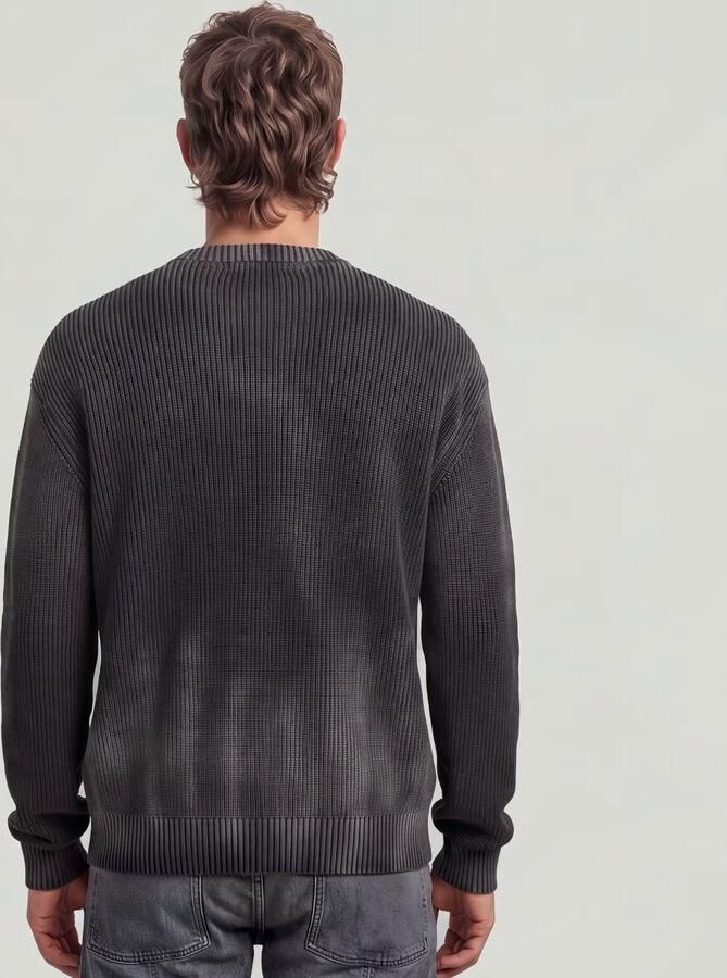 G-Star RAW Sunfaded Loose Gebreide Trui Donkerblauw Heren - Foto 6