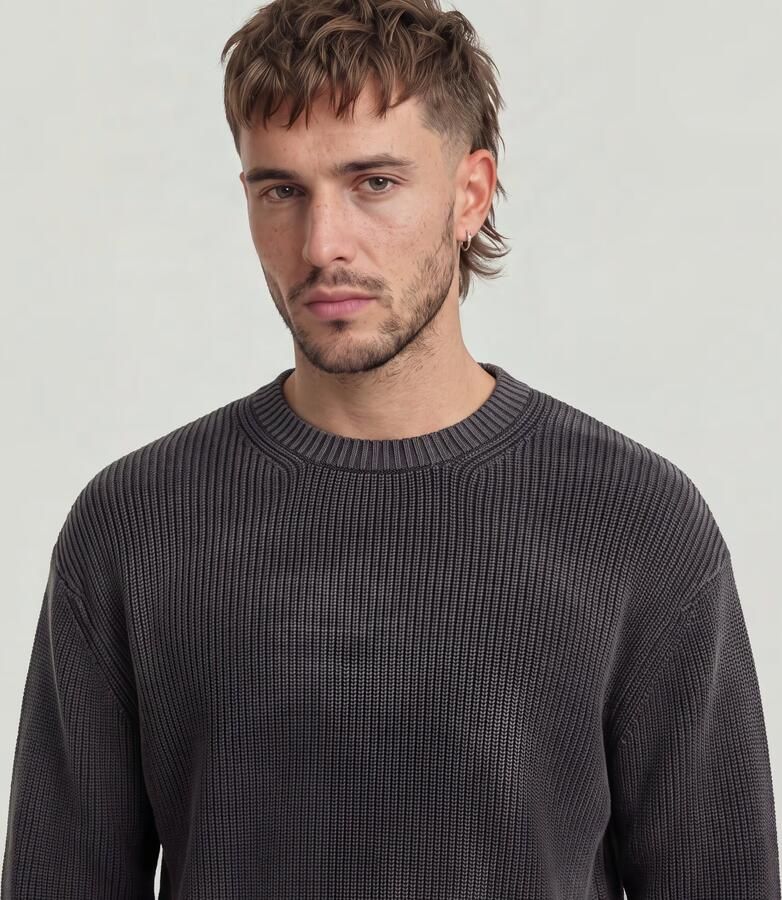 G-Star RAW Sunfaded Loose Gebreide Trui Donkerblauw Heren - Foto 4