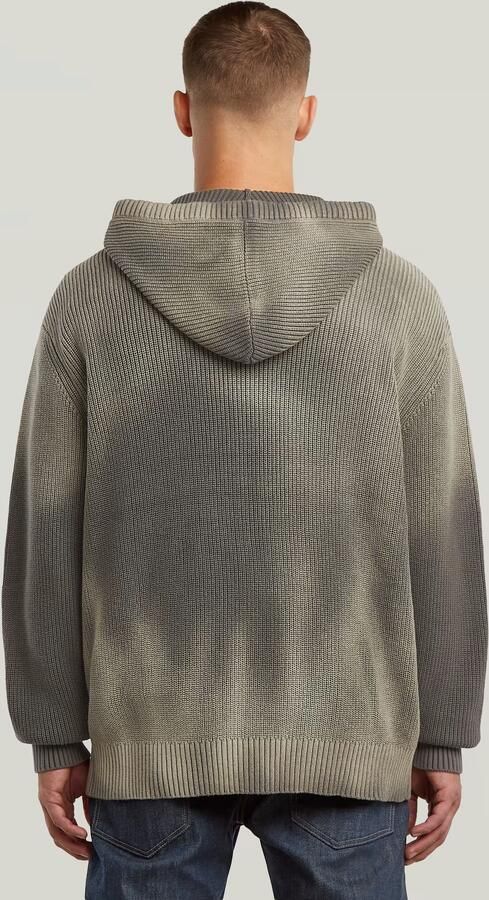 G-Star RAW Sunfaded Loose Hoodie Gebreid Jack Bruin Heren