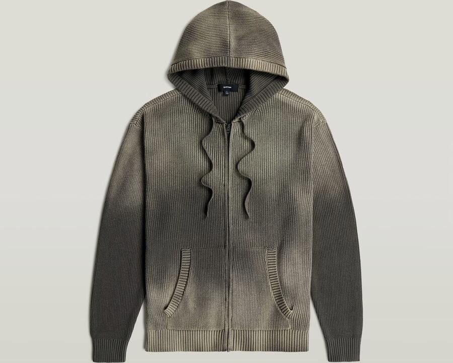 G-Star RAW Sunfaded Loose Hoodie Gebreid Jack Bruin Heren - Foto 3