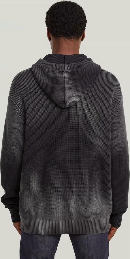 G-Star RAW Sunfaded Loose Hoodie Gebreid Jack Donkerblauw Heren