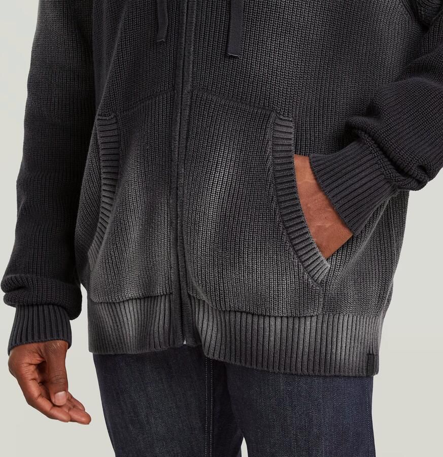 G-Star RAW Sunfaded Loose Hoodie Gebreid Jack Donkerblauw Heren - Foto 3