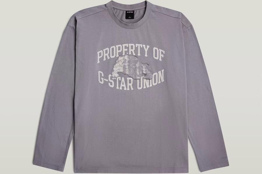 G-Star RAW Sunfaded Relaxed Graphic T-Shirt Grijs Heren - Foto 5